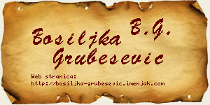 Bosiljka Grubešević vizit kartica